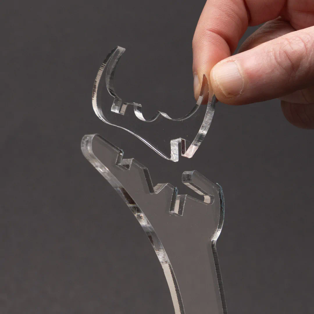 Supastands Phantom 1/48 acrylic display stand closeup main cradle